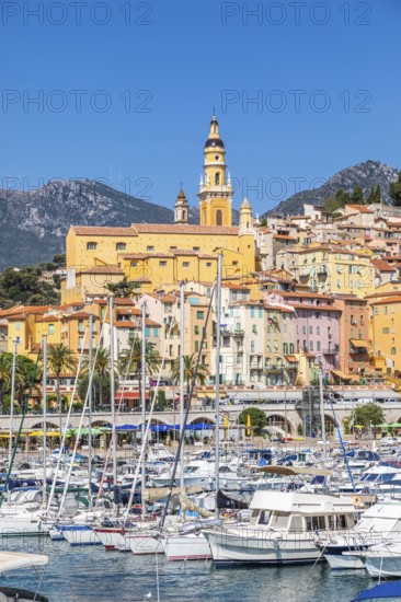 Menton, France - circa August 2021: view of the French Riviera, named the Coast Azur, located in