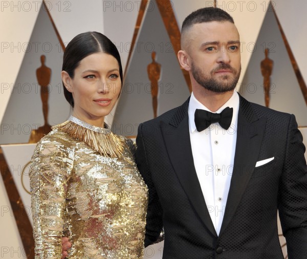 Jessica Biel and Justin Timberlake at the 89th Annual Academy Awards held at the Hollywood and