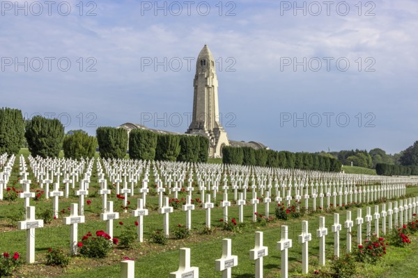 The Douaumont Ossuary and military cemetery for French and German soldiers of the First World War