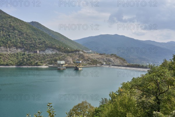 Jinvali dam and reservoir, Zhinvali, Shinvali, power generation facilities, damming the Aragvi