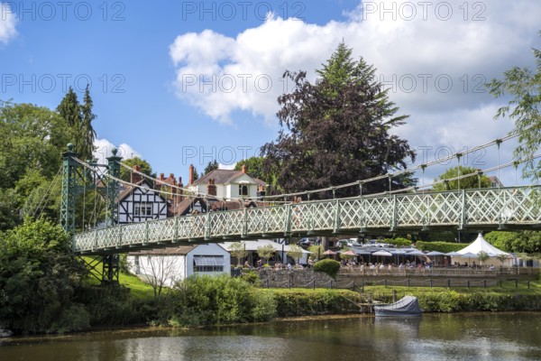 SHREWSBURY, SHROPSHIRE, UK - JULY 13 : View of Porthill Bridge in Shrewsbury, Shropshire, England,