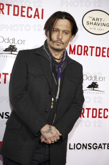 Johnny Depp at the Los Angeles premiere of 'Mortdecai' held at the TCL Chinese Theater in Hollywood