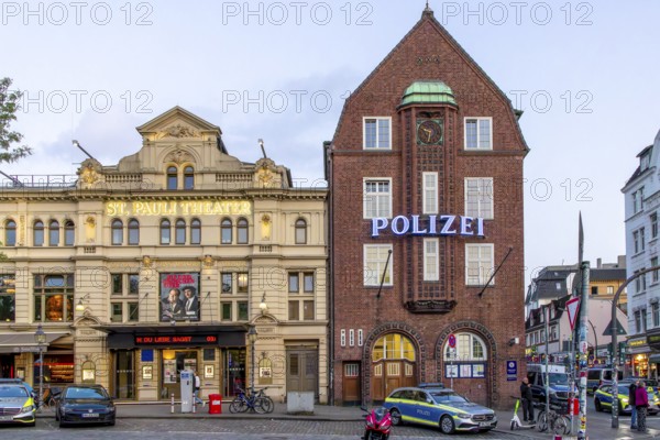 Davidwache, Police Station 15 and St. Pauli Theatre in Reeperbahn, St. Pauli, Hanseatic City of
