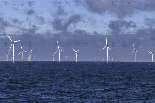 Baltic Sea offshore wind farm Arkona between Rügen and Bornholm, Denmark, Europe