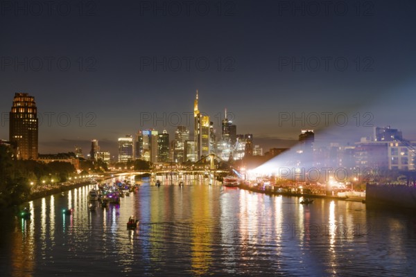 Europe Open Air Concert at the Weseler Werft in front of the Skyline, Deutschherrnbrücke, Frankfurt