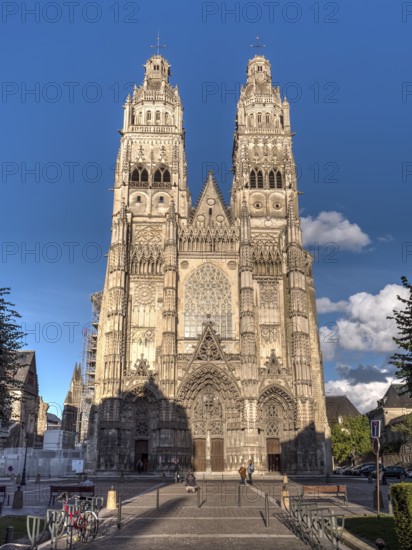Gothic Cathedral Cathédrale Saint-Gatien, Tours, Département Inde-et-Loire, Région Centre, France,