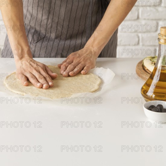 Composition tasty pizza dough