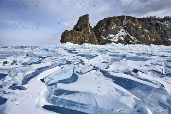 Ice chaos, Lake Baikal, Olkhon Island, Pribaikalsky National Park, Irkutsk Province, Siberia,