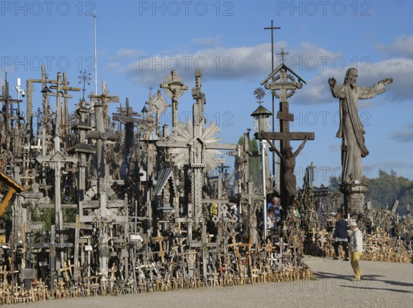 The Hill of Crosses is a Catholic and tourist pilgrimage site and one of the sights, Siauliai,