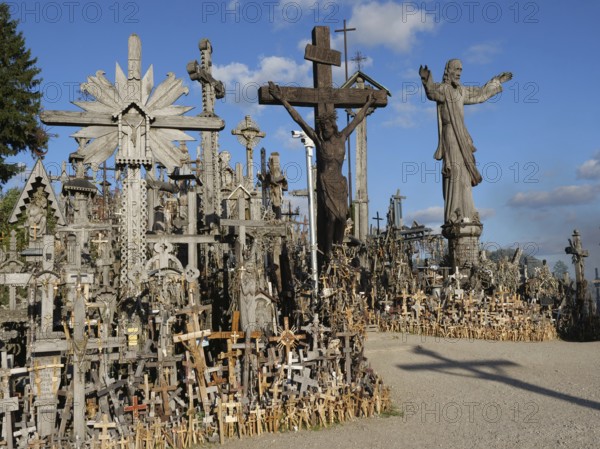 The Hill of Crosses is a Catholic and tourist pilgrimage site and one of the sights, Siauliai,