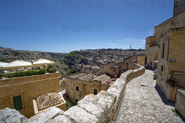 The Sasso Caveoso district and the towering rock church of Santa Maria dell'Idris in the cave town