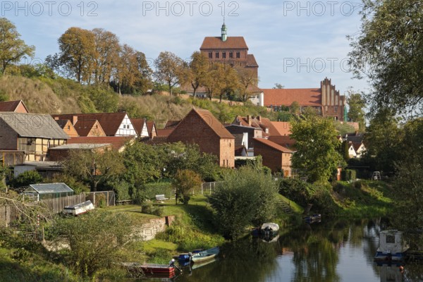 Havelberg Cathedral of Saint Mary, including residential buildings, in the Hanseatic town of