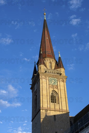 The neo-Gothic Minster Tower in the old town of Radolfzell, at 82 metres the highest church tower