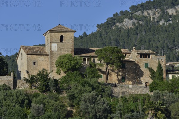 Iglesia de San Juan Bautista church, Deià, Serra de Tramuntana, Majorca, Balearic Islands, Spain,