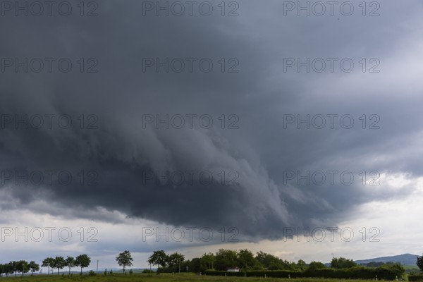 Heavy rain showers and thunderstorms over Possendorf in the Eastern Ore Mountains, Possendorf,