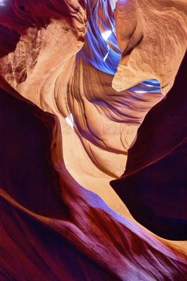 Majestic natural architecture of the Antelope Slot Canyon, Navajo Tribal Park, Arizona, USA, North