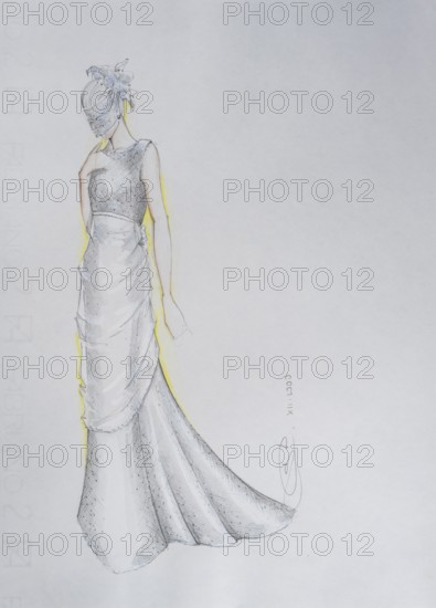 Fashion sketch, fashion design, women's fashion, haute couture, fashion collection, wedding