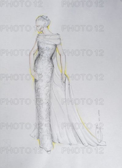 Fashion sketch, fashion design, women's fashion, haute couture, fashion collection, wedding