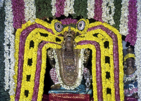 Decorated God Abhimugeswarar Siva during Mahamakham Mahamaham Mahamagam festival in Kumbakonam,