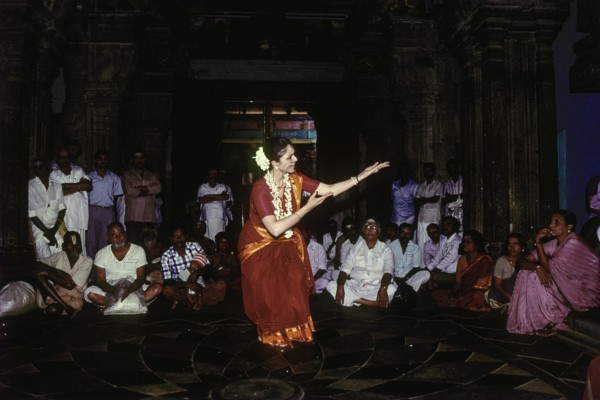 Bharatnatyam arangetram debut performance in Thillai Nataraja temple in Chidambaram, Tamil Nadu,