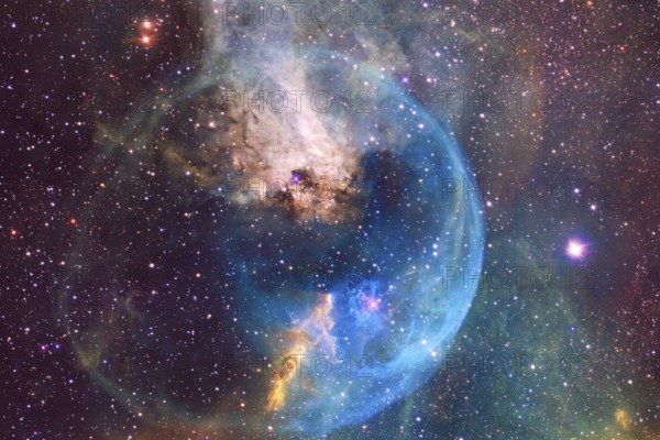 Nebula, cluster of stars in deep space. Science fiction art. Elements of this image furnished by