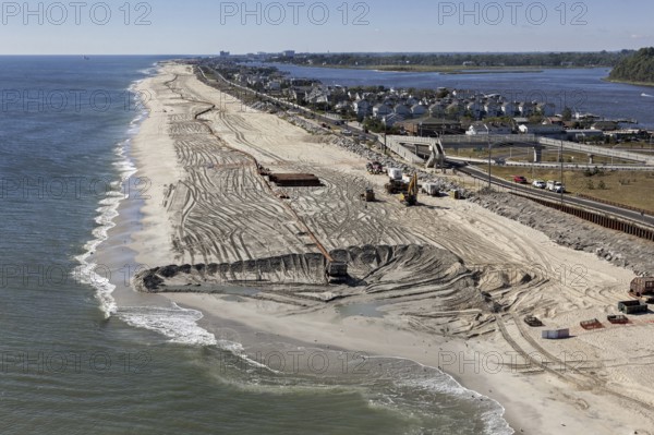 New Jersey Shore Beach Reclamation Project, Monmouth, NJ (after Hurricane Sandy), USA, North