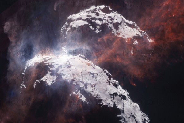Comet 67P Churyumov-Gerasimenko. Awesome print for wallpaper. Elements of this image furnished by