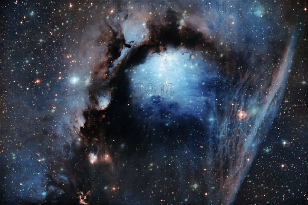 Nebula, cluster of stars in deep space. Science fiction art. Elements of this image furnished by