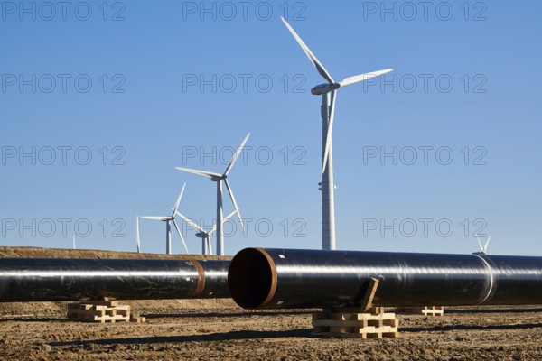 Construction site of the European natural gas pipeline EUGAL near Wrangelsburg Germany on 16.02
