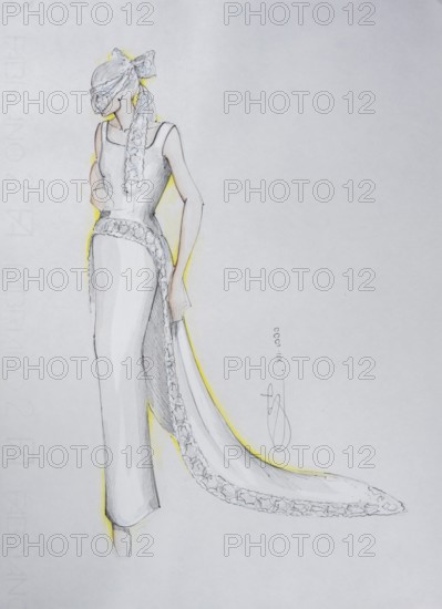 Fashion sketch, fashion design, women's fashion, haute couture, fashion collection, wedding