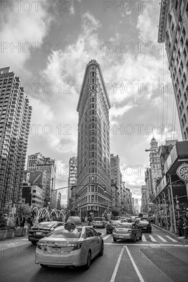 New York, United States of America, November 19, 2016: Exterior view of the famous Flatiron