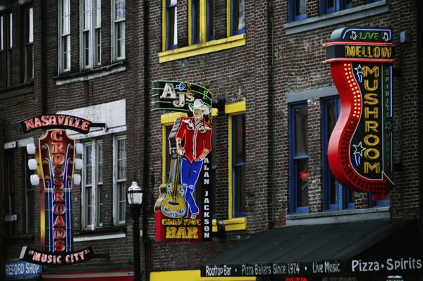 Neon sign on Broadway, Nashville, Tennessee, United States of America
