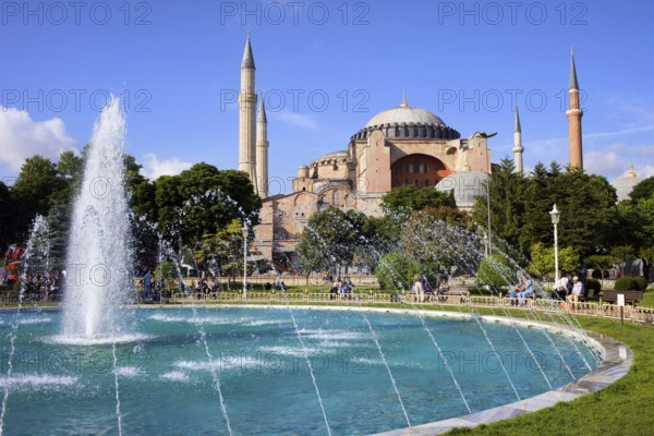 Byzantine architecture of the Hagia Sophia (The Church of the Holy Wisdom or Ayasofya in Turkish)