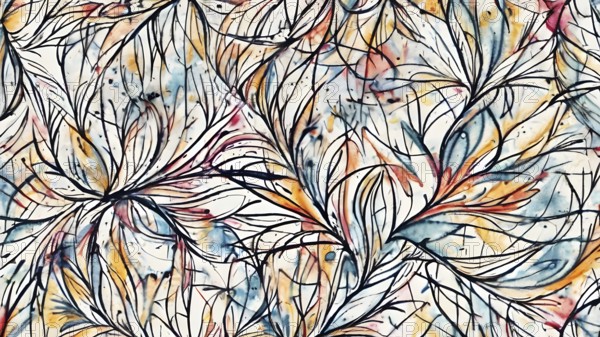 Artifical Intelligence generated creative Abstract watercolor background template, Abstract Modern