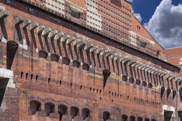 Detail of the masonry of the Congress Hall in the inner courtyard, unfinished National Socialist