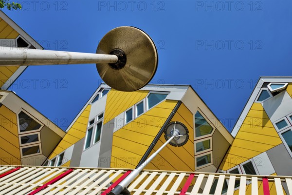 ROTTERDAM, NETHERLANDS, MAY 11, 2017: Cube houses, innovative cube-shaped houses designed by