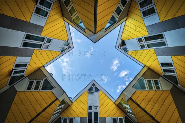 ROTTERDAM, NETHERLANDS, MAY 11, 2017: Cube houses, innovative cube-shaped houses designed by