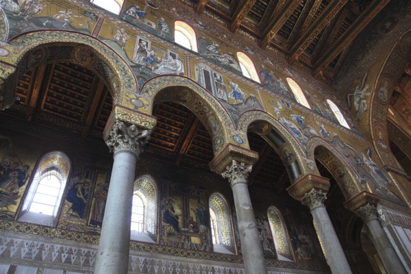 City of Monreale, in the Cathedral of Santa Maria Nuova, Unesco World Heritage Site, Sicily, Italy,