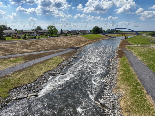 Dinslaken, Voerde, North Rhine-Westphalia, Germany, Renaturalisation of the Emscher. New Emscher
