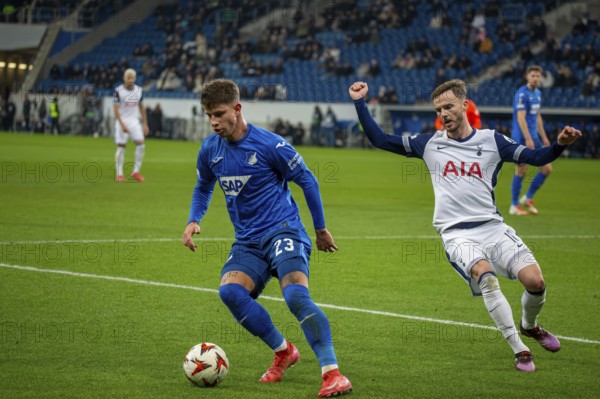 Football UEFA Europa League, 2024/25 season, matchday 7: TSG Hoffenheim v Tottenham Hotspur. On the
