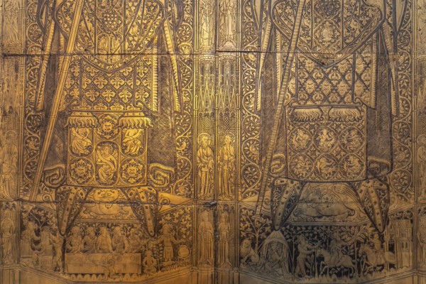 Monumental tomb slab of Bishops Ludolf and Heinrich von Bülow in Schwerin Cathedral of St Mary and