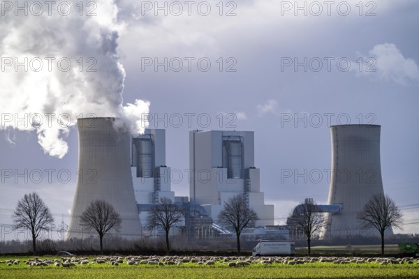 RWE Power lignite-fired power plant Neurath, near Grevenbroich, power plant units F and G, cooling