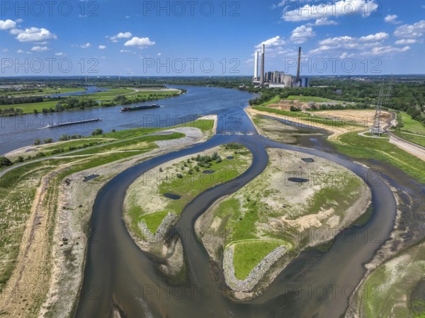 Dinslaken, Voerde, North Rhine-Westphalia, Germany, Renaturalisation of the Emscher. New Emscher