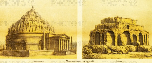 Mausoleum Augusti or Mausoleo di Augusto, Mausoleum of Augustus, resaturatio and ruinae, restored