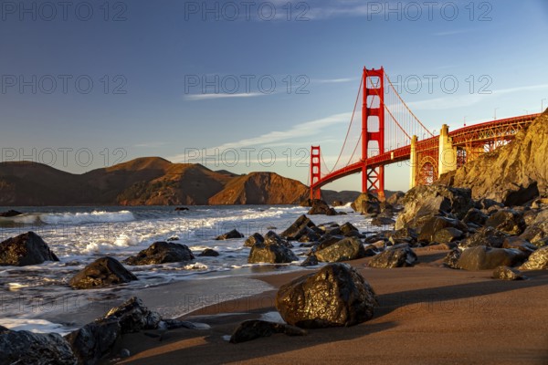 The Golden Gate Bridge and Marshall Beach in San Francisco, California, United States of America,