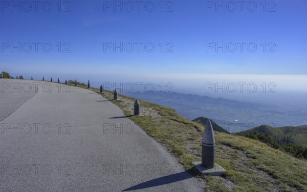 Boundary by shell casings at the war memorial Sacrario Militare del Monte Grappa, Borso del Grappa,