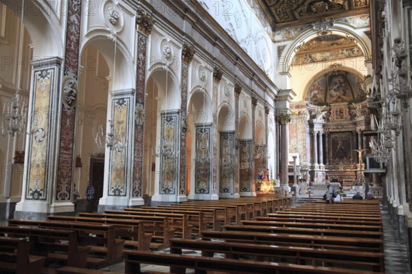 Interior view of the Cathedral Cattedrale di Sant' Andrea, Amalfi, Campania, ItalyAmalfi, Italy,