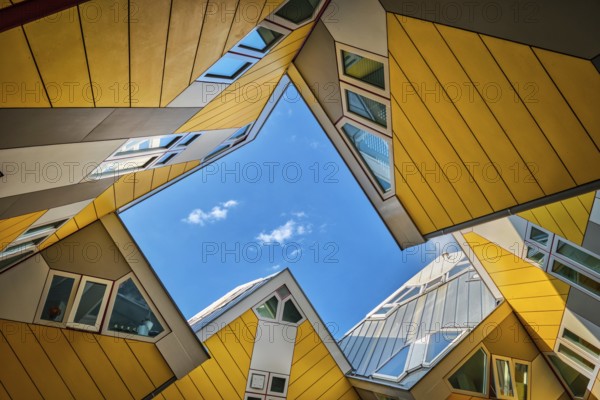 ROTTERDAM, NETHERLANDS, MAY 11, 2017: Cube houses, innovative cube-shaped houses designed by