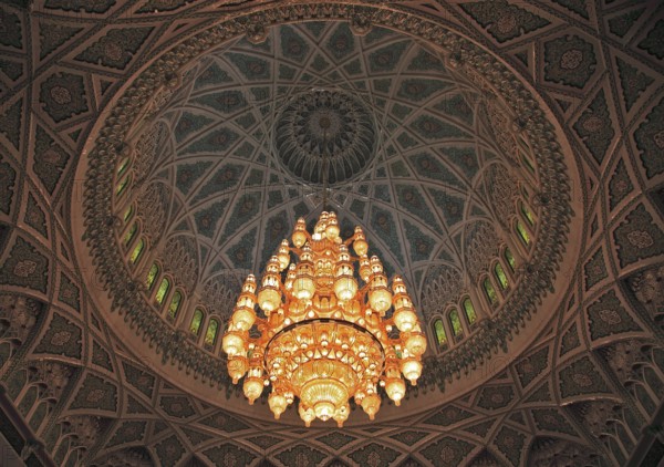The Great Sultan Qabus Mosque in Muscat is the main mosque in Oman. It is considered one of the