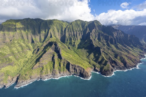 Aerial view Napali Coast, Kauai, Hawaii, USA, North America